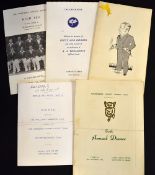 Collection of various cricketing dinner menus and hand written speeches and notes given by Herbert