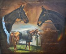 1970 The National Hunt Season original oil painting by Carolyn Alexander - oil on canvas featuring a