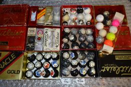 80x various wrapped, carton and unused golf balls - to incl 51x wrapped mostly Dunlop 65 together