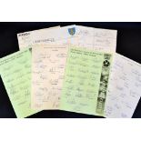 Collection of 10x Derbyshire County Cricket team signed team sheets from 1992-2003 to incl 4x