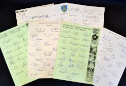 Collection of 10x Derbyshire County Cricket team signed team sheets from 1992-2003 to incl 4x