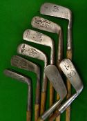 8x assorted putters to incl mostly blades by Tom Morris St Andrews (shaft bowed), an early Tom