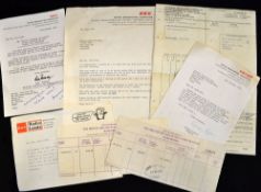 Collection of Herbert Sutcliffe cricket correspondence with the BBC TV involving a dispute over