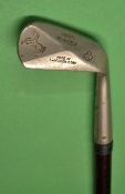 Fine Charles Gibson Westward Ho! Sunday golf nickel plated diamond back walking stick - the head