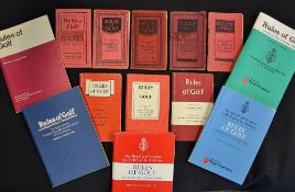 Collection of Royal Insurance "Rules of Golf" pocket rule books from 1912 onwards to incl 1912, '20,