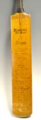 Rare 1938 England v Australia signed cricket bat - signed by both teams at Old Trafford for the