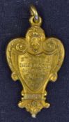 1929 "Evening Dispatch Braids Golf Trophy" 9ct gold medal - engraved on the front and dated 1929 and