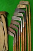 9x various blade putters incl 2x brass blades an Anderson Anstruther and the other showing the