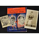 1947 World Heavyweight Boxing Programme and Autographs - for the Final Eliminator Bruce Woodcock (