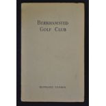 Darwin, Bernard - "Berkhamsted Golf Club" golf club handbook issued in 1938 - original wrappers