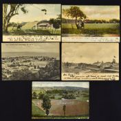 5x various South African cricket grounds in the early 1900s to incl 2x "The Oval Albert Park Durban"