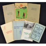 7x Middlesex/Surrey golf club handbooks from the 1930s onwards by Robert HK Browning, Tom Scott,