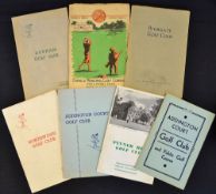 7x Middlesex/Surrey golf club handbooks from the 1930s onwards by Robert HK Browning, Tom Scott,