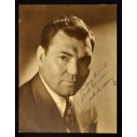Jack Dempsey World Heavyweight Boxing Champion period signed black and white photograph - head and
