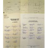2x 1990s Official New Zealand signed cricket team sheets to incl '94 (Pakistan)  & '95 (India)