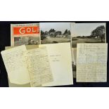 Cotton, Henry Book and hand written letter - 'My Golfing Album' 1959, published by Country Life
