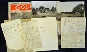 Cotton, Henry Book and hand written letter - 'My Golfing Album' 1959, published by Country Life