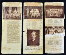 1880s collection of 6x rare and original cricket team photographs, 5x Amateur bicycle club