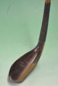 Army and Navy London longnose deep face dark stained beech wood putter c1885/90 - c/w a very good