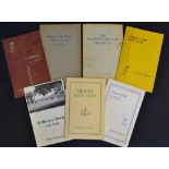 7x North East England golf club handbooks from the 1930s onwards by Robert HK Browning, Tom Scott,