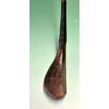 Rare W McDonald Perth & St Andrews (Maker 1856-1890) longnose hooked face baffing spoon c1865 - dark