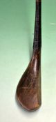Rare W McDonald Perth & St Andrews (Maker 1856-1890) longnose hooked face baffing spoon c1865 - dark