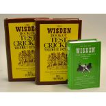 2x Wisdens "Book of Test Cricket" - to include Vol. I 1877-1977 and Volume II 1977-1989 both with