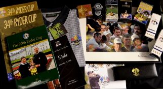 Ryder Cup collection from 1997 onwards to incl official European Team Presentation boxed Parker pen,