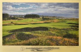 Hartough Linda "1999 THE 14TH AND 4TH HOLES - CARNOUSTIE GOLF LINKS" signed limited edition colour