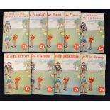 9x County Golf Club hand book guides by Robert HK Browning - all with coloured pictorial wrappers to