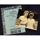 1946 Wimbledon Ladies Champion - a signed photograph and programme -signed by the Ladies Champion