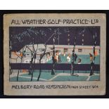 1927 Kensington (High Street) London W.14 "All Weather Golf Practice Ltd" golfing handbook - with