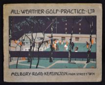 1927 Kensington (High Street) London W.14 "All Weather Golf Practice Ltd" golfing handbook - with