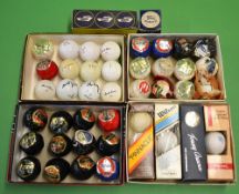 52x various wrapped, carton and used golf balls - wrapped balls include Dunlop 65, Penfold Ace,