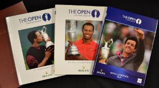 3x Open Golf Championship Annuals to include 2005 St Andrews (won by Tiger Woods and Jack