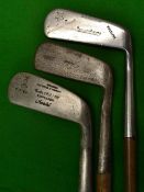 3x various bent neck putters to incl a Gibson Kinghorn "Sunshine Anne" with a serrated sole, danga