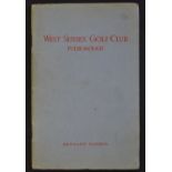 Darwin, Bernard - "West Sussex Golf Club - Pulborough" golf club handbook issued in 1938 complete