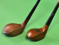2x late scare neck persimmon drivers - to incl "The Springbok" and a late J Mackie large head