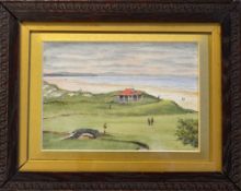 English School c1880/90 THE OLD COURSE ST ANDREWS - watercolour signed with monogrammed JW - image
