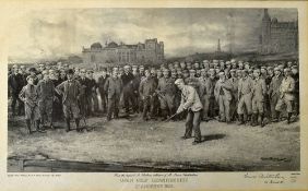 Brown, Michael James (1853-1947) 1899 Life Association of Scotland ltd ed print titled "Open Golf