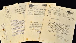 Collection of 1926 Major Sporting Supply Company reference letters made on behalf of Herbert