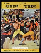 1959 World Heavyweight Boxing Championship Ingemar Johansson v Floyd Patterson Programme - held at