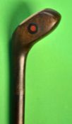 Interesting Sunday golf walking stick fitted with a large socket neck driver handle - with