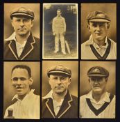 Collection of Early 1900s Australian and NSW cricket players postcards to incl Victor Trumper full