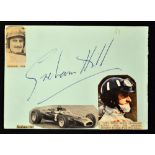 Graham Hill Grand Prix autograph - large signature signed in ink pen, ex album page - British F1