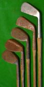 5x various irons - all in need of restoration to incl Winton iron, Maxwell niblick, Logan's Genii