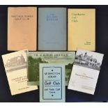 7x Sussex and Surrey golf club handbooks from the 1930s onwards by Robert HK Browning, Tom Scott, GA