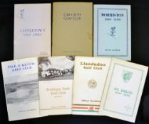 7x Welsh and Isle of Man  golf club handbooks from the 1930s onwards by Robert HK Browning,