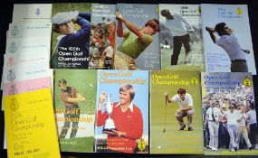 9x Open Golf Championship Programmes and various Order of Plays from 1976 to 1981 - to incl Royal