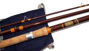 ROD: Hardy Matchmaker 13' 3 piece brown fibalite match rod, in as new condition, orange whipped high